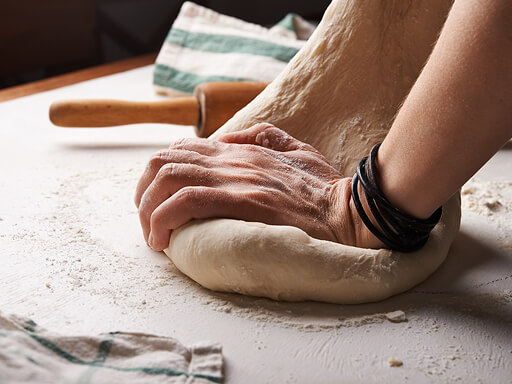 kneading hands